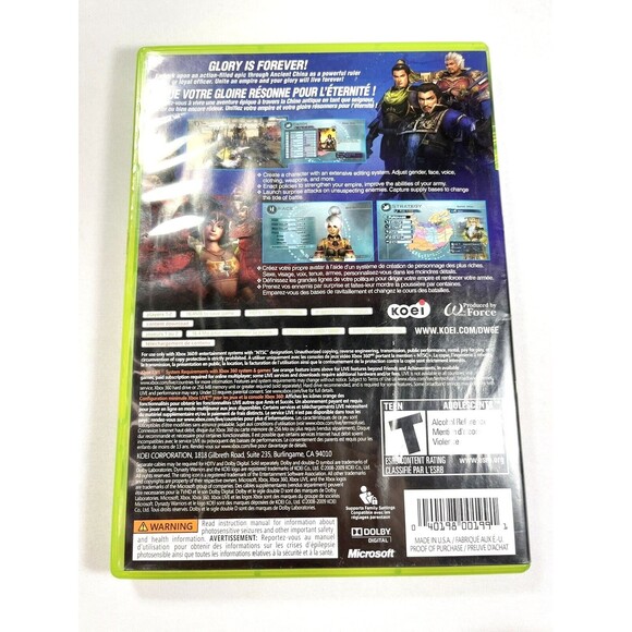 Dynasty Warriors 6 Empires Microsoft Xbox 360 Video Game Complete Tested - Picture 2 of 9